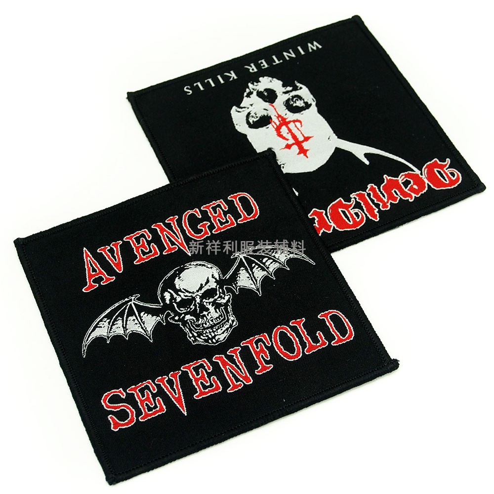 工厂电脑绣花章仔服装草莓视频污在线刺绣臂章 复古徽章背胶魔术贴LOGO袖章