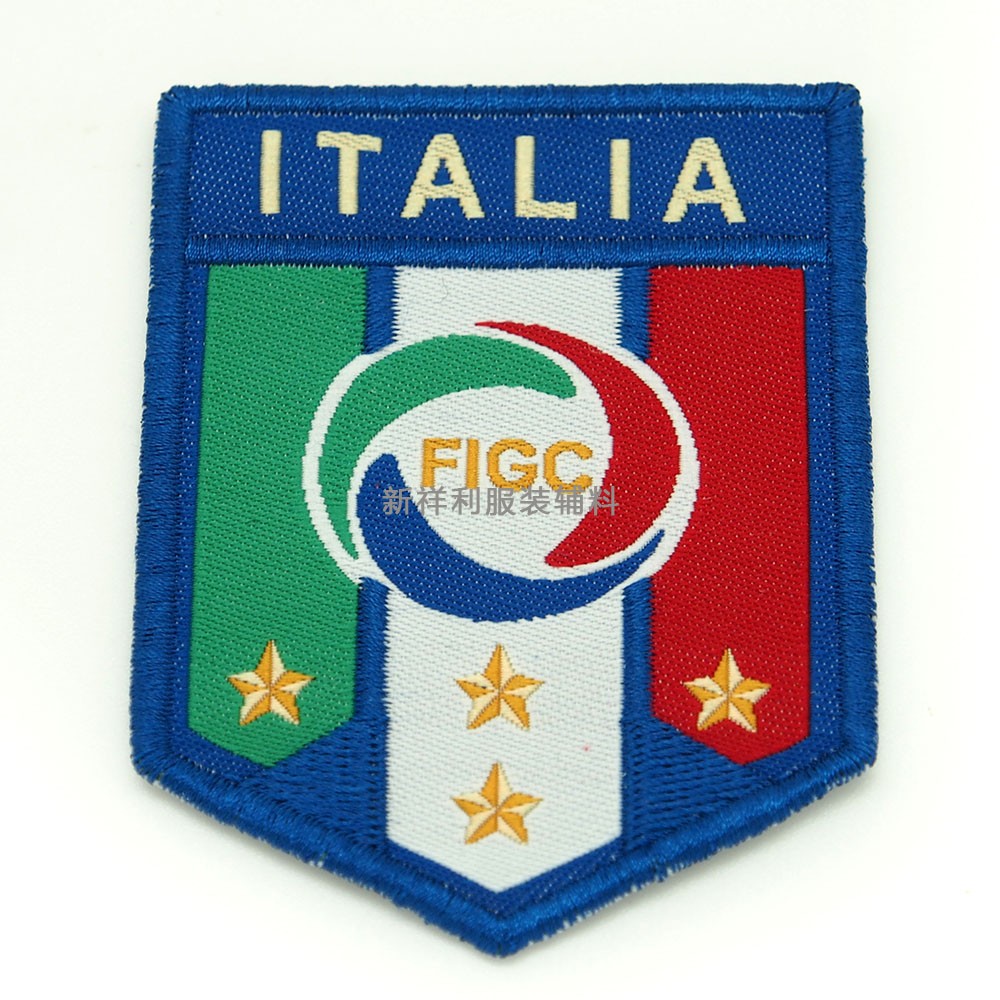 工厂电脑绣花章仔服装草莓视频污在线刺绣臂章 复古徽章背胶魔术贴LOGO袖章